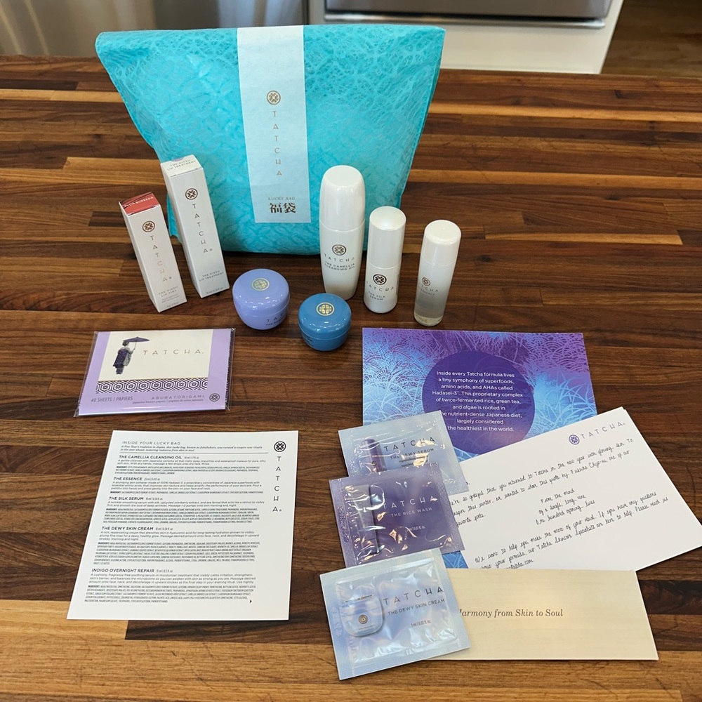 Tatcha $200 Fukubukora Bag - NEW - 8 Products